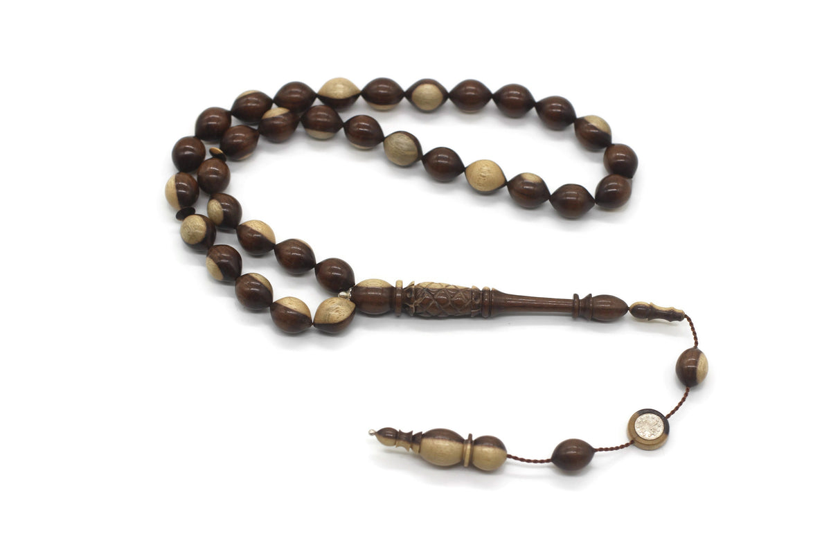 Mnazi wa Rangi Mbili 33 Shanga Tasbih | Zawadi ya Kiislamu | Zawadi Kwake