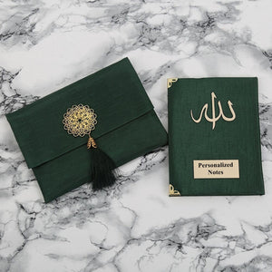 Personalized Green Islamic Gift Box | Yaseen Book | Sajadah | Personalized Gift | 99 Beads Tasbih | Gift For Him | Gift For Her
