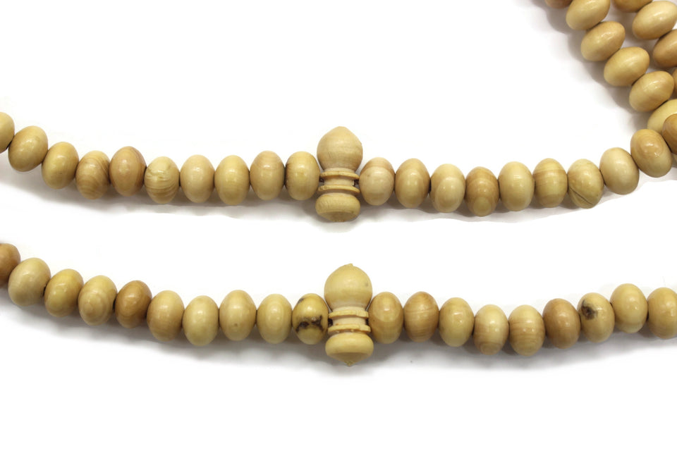 1000 Beads Boxwood Tree Prayer Beads, Light Brown 10x7 mm Tasbih Prayer Beads with 1000 Beads Misbaha Rosary Tasbeeh, Islamic Gift