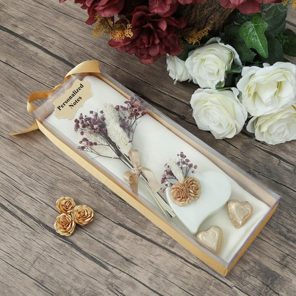 Personalized Gold Islamic Gift Box | Personalized Gift | Cream Shawl | Dainty Tughra Necklace  | Gift For Mom | Gift For Her