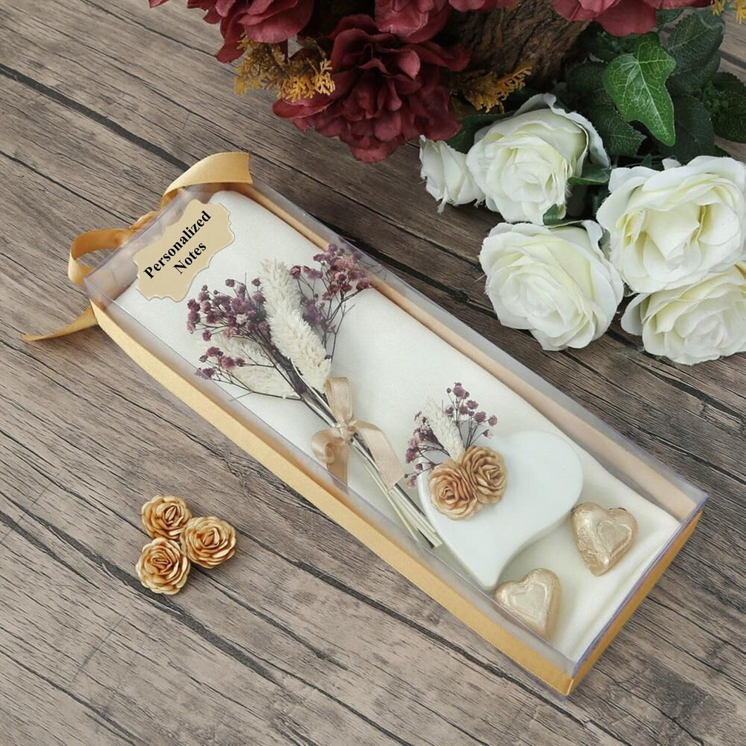 Personalized Gold Islamic Gift Box | Personalized Gift | Cream Shawl | Dainty Tughra Necklace  | Gift For Mom | Gift For Her