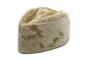 Large Caucasian Russian Kubanka, Cream Faux Fur Astrakhan Cap, Karakul Hat Winter Cap, Cossack Winter Hat Papaha, Jinnah Cap