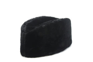 Large SALE Caucasian Russian Kubanka, Black Faux Fur Astrakhan Cap, Karakul Hat Winter Cap, Cossack Winter Hat Papaha, Jinnah Cap