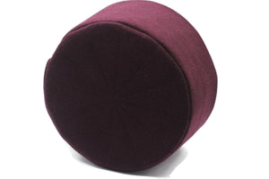 58 cm SALE Dark Red Plain Islamic Hat, Hard Muslim Kufi, Velvet Takke Peci Kofia Hat Topi, Men's Muslim Prayer Hat