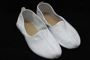 Genuine Leather Pure White Feet Warmer WOMEN Size | Winter Socks | Foot Warmers Socks | Shoes Slippers | Tawf Slippers | Leather Socks