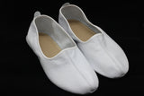 Genuine Leather Pure White Feet Warmer WOMEN Size | Winter Socks | Foot Warmers Socks | Shoes Slippers | Tawf Slippers | Leather Socks
