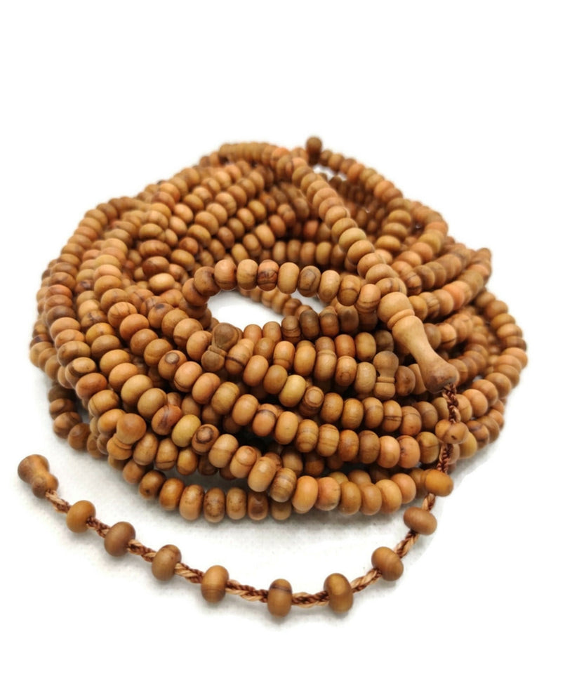 Natural Olive Wood Beads, 1000 Prayer Beads Misbaha Tasbih Tasbeeh Tesbih 6 mm Dhikr Prayer Beads with 10 Beaded Imama
