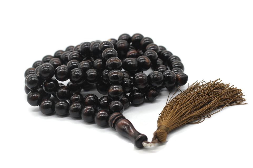 11 mm Genuine Hornbeam Wood Tasbih, 99 Beads Large Size Tasbeeh, Misbaha Tasbih Tesbih Tijani tasbih subha prayer beads