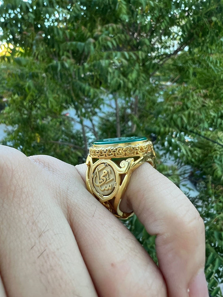 Anillo con online nombre y piedra