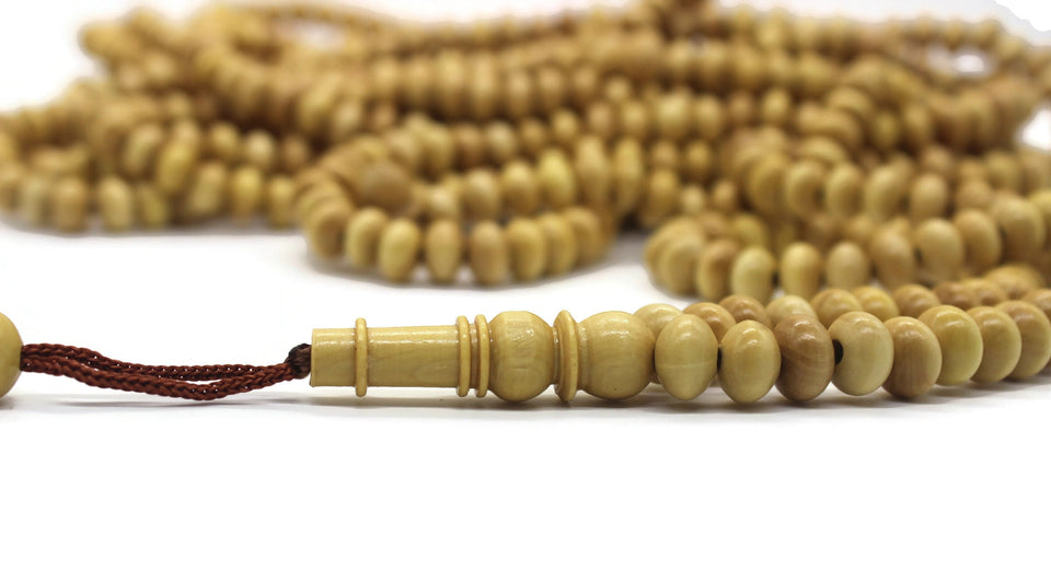1000 Beads Boxwood Tree Prayer Beads, Light Brown 10x7 mm Tasbih Prayer Beads na may 1000 Beads Misbaha Rosary Tasbeeh, Islamic Gift