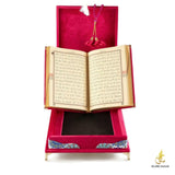 Velvet Quran Tasbeeh Islamic Gift Box | Red Quran Gift Set | Islamic Wedding Gift | Islamic Home Gift | Islamic Graduation Gift