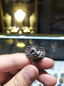 Handmade Mehmed the Conqueror Ring, Unique Sultans Ring,  Father of Conquest Ring, Turkish Coat of Arms Ring, Malcolm X Ring