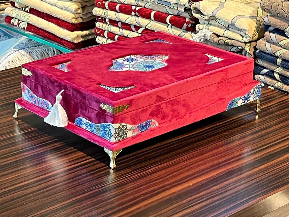 Islamic Gift, Choose Your Color Velvet Quran Tasbeeh Islamic Gift Box, Velvet Quran Gift Set, Islamic Wedding Gift, Islamic Home Gift