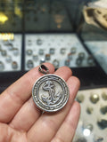 Sailors Necklace with Muhru Suleiman, 925 Sterling Silver Medallion with, Sailors Pendant with Special Message Around it