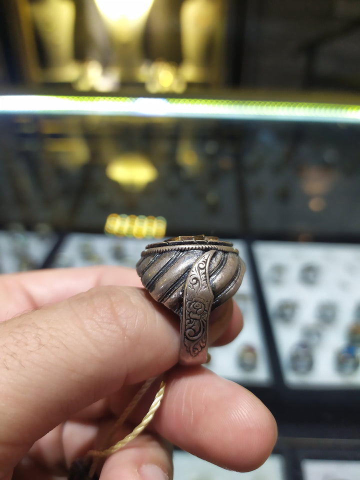 Handmade Mehmed the Conqueror Ring, Unique Sultans Ring,  Father of Conquest Ring, Turkish Coat of Arms Ring, Malcolm X Ring