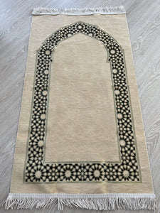 Al-Andalusiyyin krema Lux molitvena prostirka, tkanina od šenila Sajjada, lagani Musallah, molitveni tepih, poklon Janamaz Hajj Umrah, muslimanski poklon set