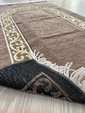 Dar es Salaam Lux Prayer Mat, Chenille Fabric Sajjada, Lightweight Musallah, Prayer Rug, Janamaz Hajj Umrah Gift, Muslim Gift Set