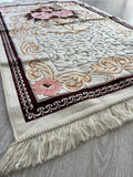 Pink Roses Lux Prayer Mat, Velvet Fabric Sajjada, Traditional Musallah, Prayer Rug, Janamaz Hajj Umrah Gift, Muslim Gift Set