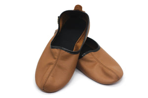 Genuine Leather Tan Feet Warmer Women Size, Winter Socks, Foot Warmers Socks, Shoes Slippers, Leather Socks, Home Slippers