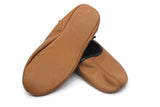 Genuine Leather Tan Feet Warmer Women Size, Winter Socks, Foot Warmers Socks, Shoes Slippers, Leather Socks, Home Slippers