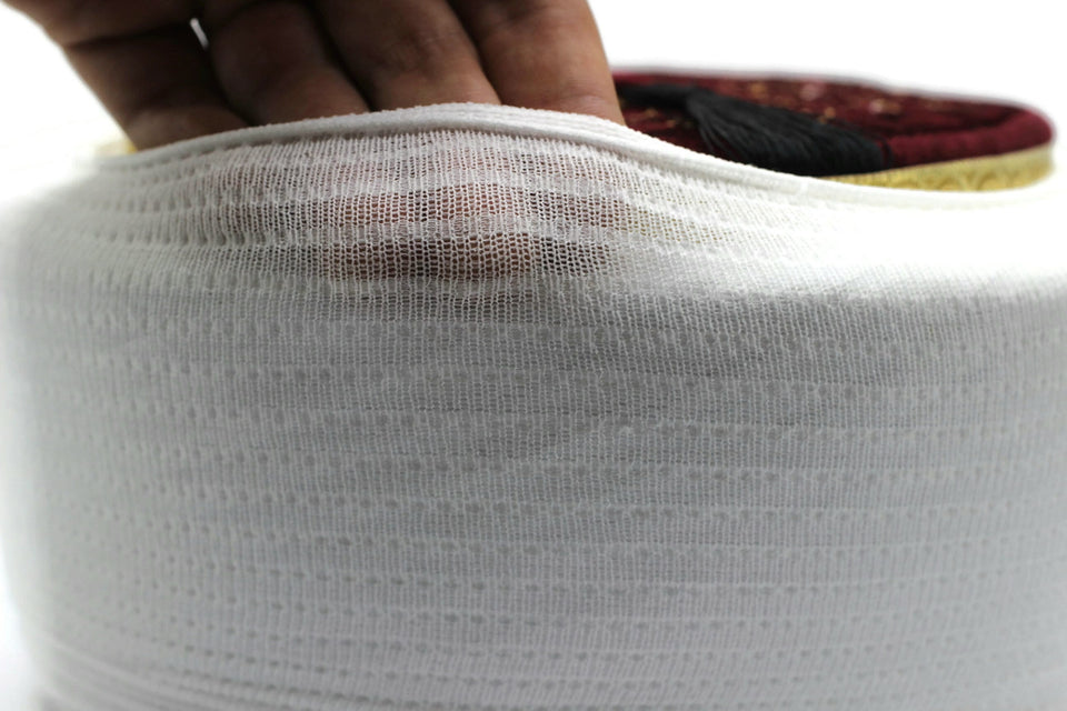 White stripe sarik protective - Styling turban -styling sarik - styling imamah - protective imamah - protective sarik - Sarık koruyucu