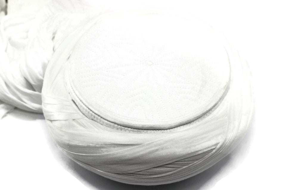 60 CM 9 Meters Saladin Pure White Imamah, Unique Islamic Art, Imam Pagri Islamic Men's Head Wear, Salah ad Din Sunnah Hat