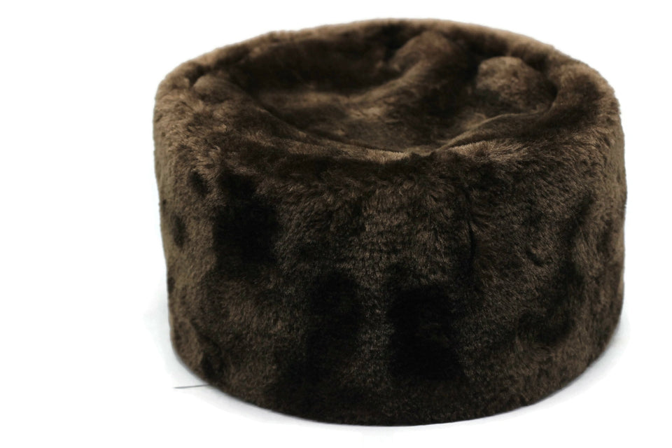 Ghazi Muhammad Hat, Brown Faux Fur Astrakhan Cap, Caucasian Kubanka, Karakul Hat Winter Cap, Cossack Winter Hat Papaha, Chechen hat