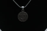 Star of David Necklace, 925 Sterling Silver Medallion with Kalima Tauheed, Silver Pendant, Embroidered Jewelry, Gift for Muslim