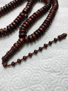 XLarge Size Boxwood Tasbih with counter, Authentic Turkish Beads, Tasbeeh Counter, Zikr Beads, Dhikr Prayer Beads, Rosary Muslim, Misbaha