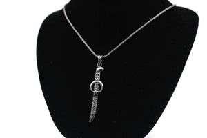 925 Srebrni polumjesec ogrlica sa mačem, privjesak sa zvijezdom polumjesec, islamska ogrlica, ogrlica s mačem seldžuka
