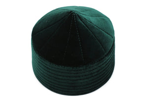 Green Velvet Naqshibandi Kufi Muslim Takke Peci Kofia Hat Topi, Dervish Clothing, Haqqani Sufi Hat, Islamic Wear, Islamic Gift, Hat For Men,