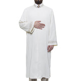 Salaah Cream Jubbah S, M, L, XL Muslim Mens Prayer Dress, Islamic Mens Clothing Kaftan, Lux Embroidered Thobe, Jubba Thawb Bisht