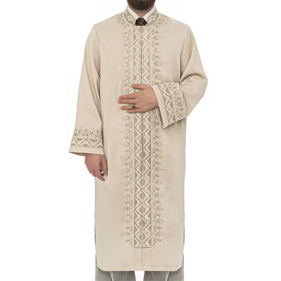Lux Oghuz Khan Jubbah S, M, L Muslim Mens Prayer Dress, Islamic Mens Clothing Kaftan, Lux Embroidered Thobe, Jubba Thawb Bisht