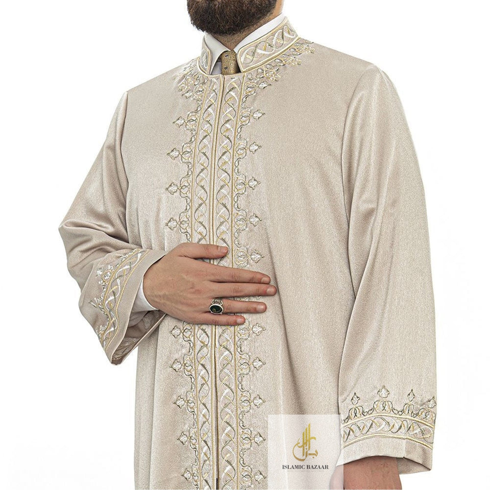 Lux Selim the Resolute Jubbah S, M, L, XL Muslim Mens Prayer Dress, Islamic Mens Clothing Kaftan, Lux Embroidered Thobe, Jubba Thawb Bisht