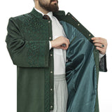 Emerald Green Kapudan Pasha Jubbah S, M, L Muslim Mens Prayer Dress, Islamic Mens Clothing Kaftan, Lux Embroidered Thobe, Jubba Thawb Bisht