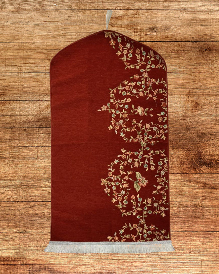 Triangle Prayer Mat with Flowers, Tasbih Gift Set, Ramadan Eid Hajj Umrah Wedding Birthday Islamic Anniversary Gifts, Khatam Al Quran Gift
