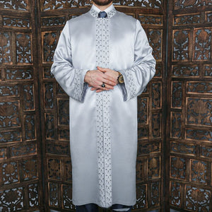 Lux Kayser Rum Jubbah S, M, L, XL Muslim Mens Prayer Dress, Islamic Mens Clothing Kaftan, Lux Embroidered Thobe, Jubba Thawb Bisht