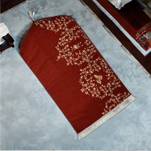 Triangle Prayer Mat with Flowers, Tasbih Gift Set, Ramadan Eid Hajj Umrah Wedding Birthday Islamic Anniversary Gifts, Khatam Al Quran Gift