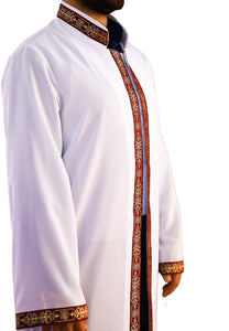 Barbarossa Muslim Long Kurta S M, L, XL Islamic Mens Wear, Bordured Thobe, Galabiyya, Jubbah, Islamic Daffah, Muslim Bisht, Cubbe