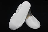 Genuine Leather Home Shoes, White Beige Slippers in Women Size, White Leather Socks, Leather Slippers, Traditional Home Shoes, Moccasin