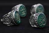 Custom Name Engraved Aqeeq Stone Ring, Personalised Ottoman Calligraphy Silver Ring, Unique Islamic Gift for Men, islamic calligraphy art
