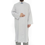 Grandad Collet Gray Turkish Jubba S, M, L, XL Thobe, Galabiyya, Jubbah, Disdasha, Cubbe, Long Kurta, Muslim Bisht