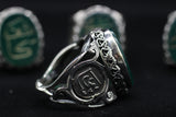 Custom Name Engraved Aqeeq Stone Ring, Personalised Ottoman Calligraphy Silver Ring, Unique Islamic Gift for Men, islamic calligraphy art