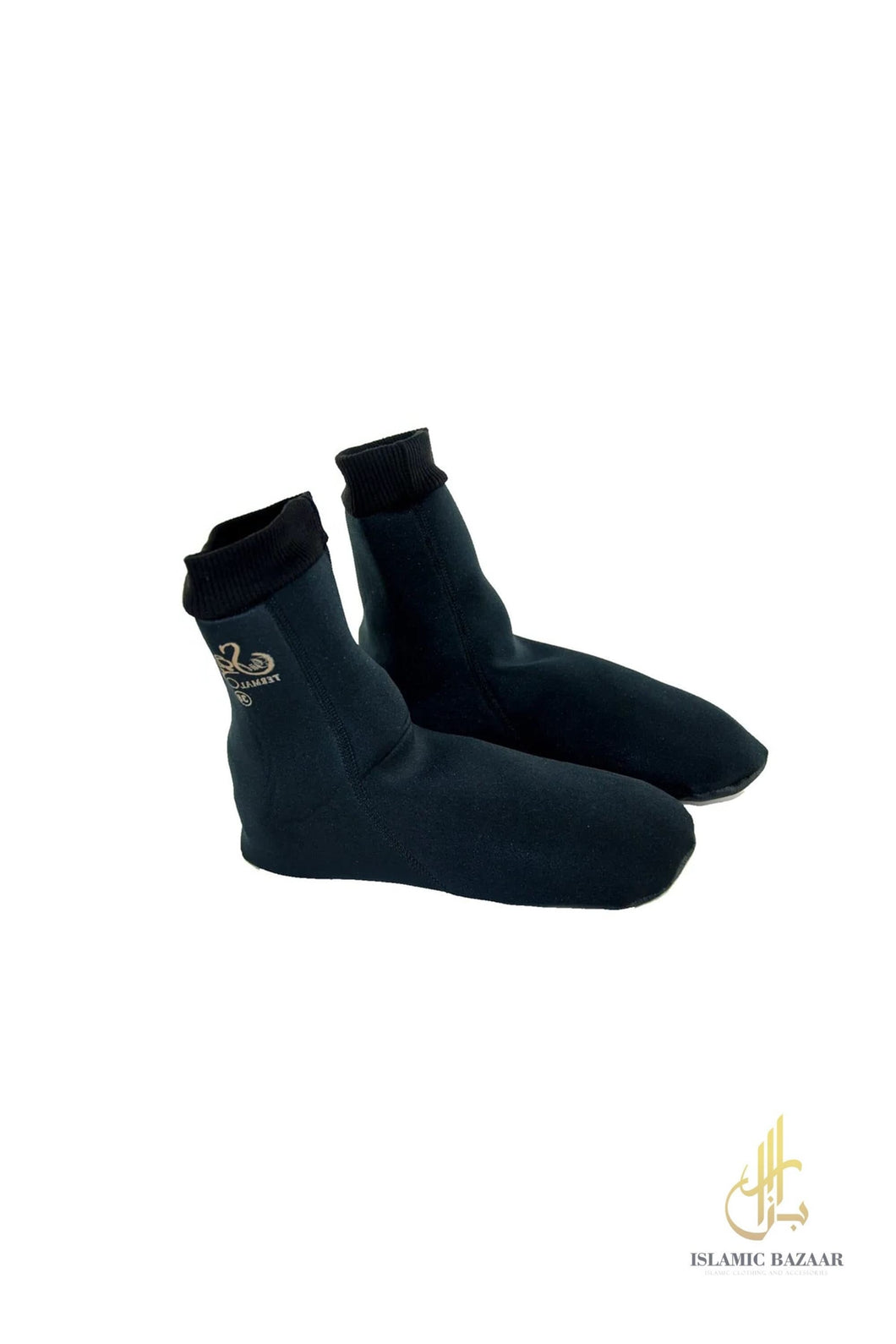Thermal Khuffain Socks with Leather Soles, House Slippers, Womens Camping Socks, Wudhu Socks, Home Slippers, Sunnah Masah Zipperless Khuff