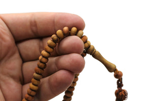 10 Pcs pack of Olive Wood Tasbih, 99 Beads Prayer Beads Misbaha Tesbih Tasbeeh, 4x7 mm Dhikr Beads Rosary Subha Sibha, Umrah Hajj Gifts TSBK