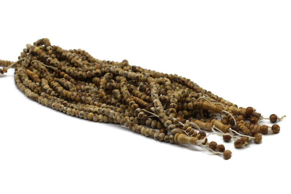 10 piezas de semillas de dátil Tasbih con contador, 99 cuentas de oración, rosario natural, cuentas de semillas de Tasbih, Misbaha a granel, Subha, Sibha, Tasbeeh TSBK