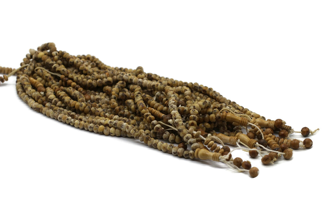 10 Pcs of Date Seed Tasbih with counter, 99 Prayer Beads, Natural Rosary, Tasbih Seed Beads, Misbaha in Bulk, Subha, Sibha, Tasbeeh TSBK