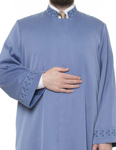 Lux Sabooni Imams Jubbah S, M, L Muslim Mens Traditional Cubbe, Islamic Mens Daffah, Embroidered Thobe, Jubba Thawb Bisht