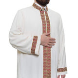 Muwahheed Imams Jubbah S, M, L Muslim Mens Prayer Daffah, Islamic Mens Long Kurta, Lux Bordured Thobe, Jubba Thawb Bisht