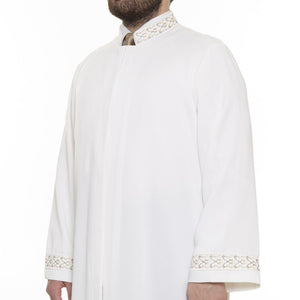Lux Furqan Imams Jubbah S, M, L, XL Muslim Mens Traditional Cubbe, Islamic Mens Daffah, Embroidered Thobe, Jubba Thawb Bisht